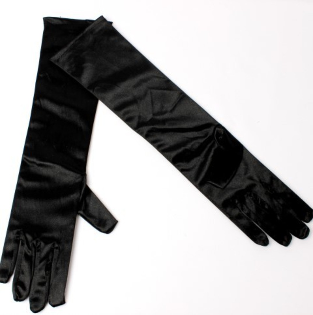 Evening glove of elbow  length 12bl black Code:S/EV5232 image 0